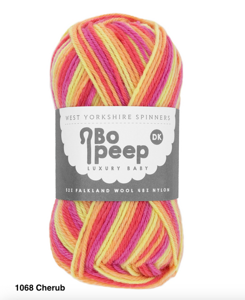 1068 Cherub - yellow, orange, pink stripes yarn